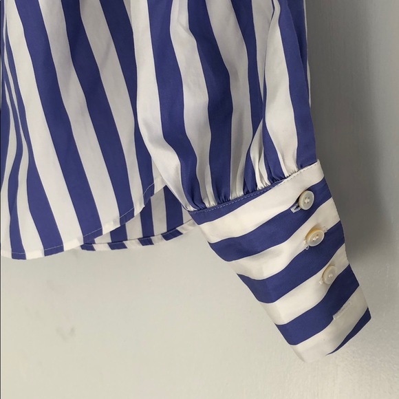 Thomas Mason for JCrew Striped Off Shoulder Blouse - Picture 4 of 8